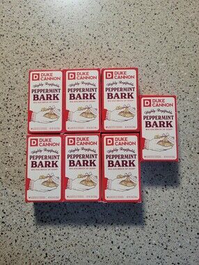 (7) Duke Cannon Big Brick Of Soap Peppermint Bark Bar 10oz Each Made In USA